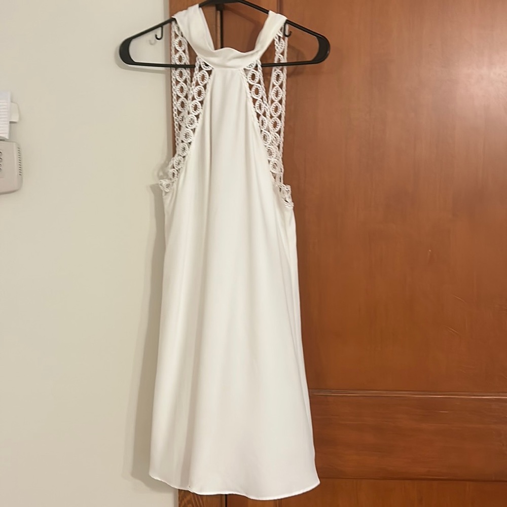 Halter neck tie by dress